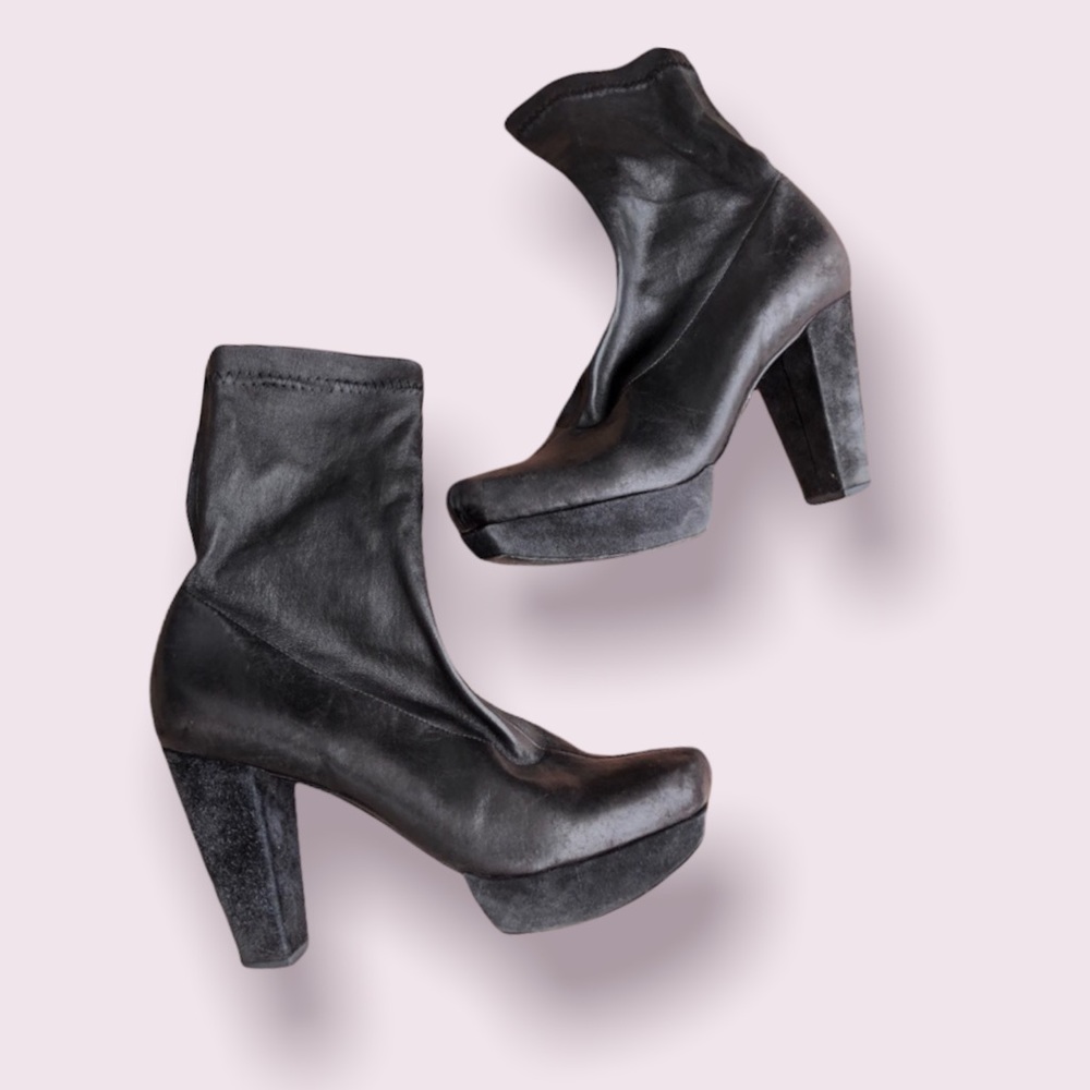 Vintage Y2K Robert Clergerie High Ankle Top Boots Square Toe